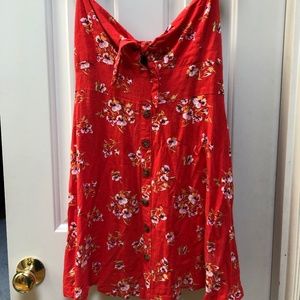Forever 21 red floral mini dress